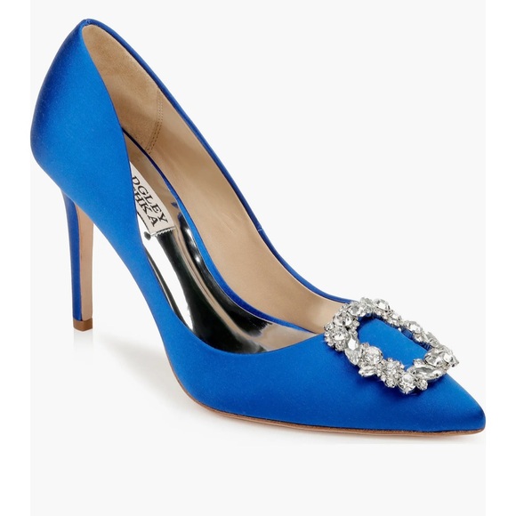 Badgley Mischka Shoes - Badgley Mischka Cher Crystal Embellished Pump in Electric Blue